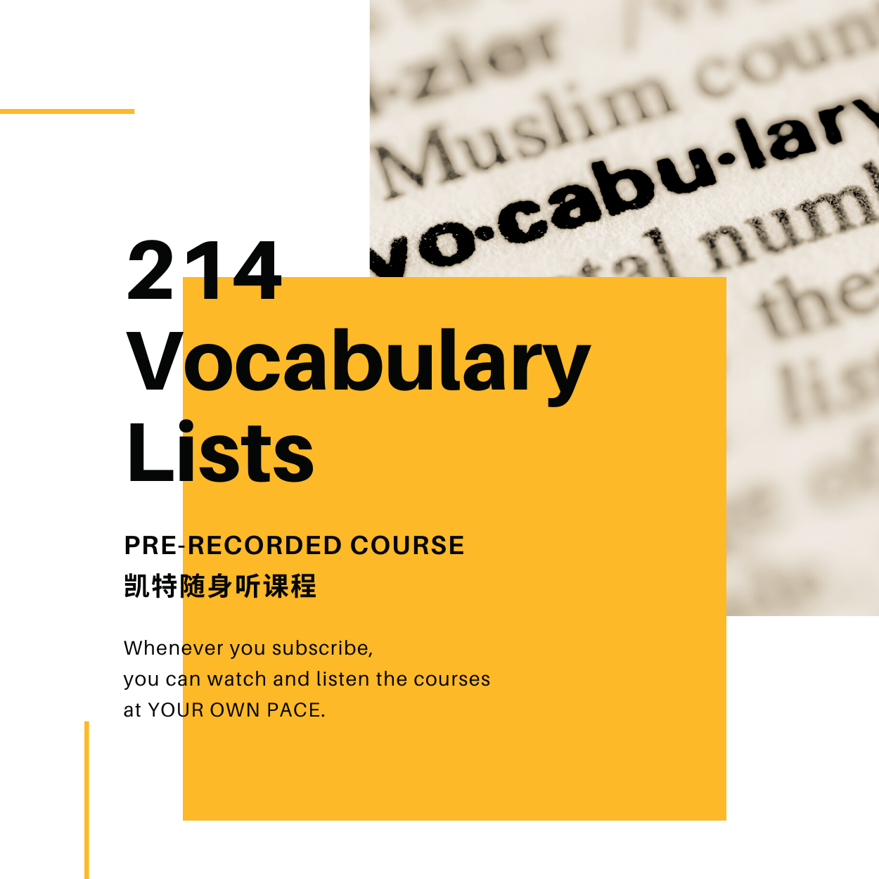 214 Vocabulary List