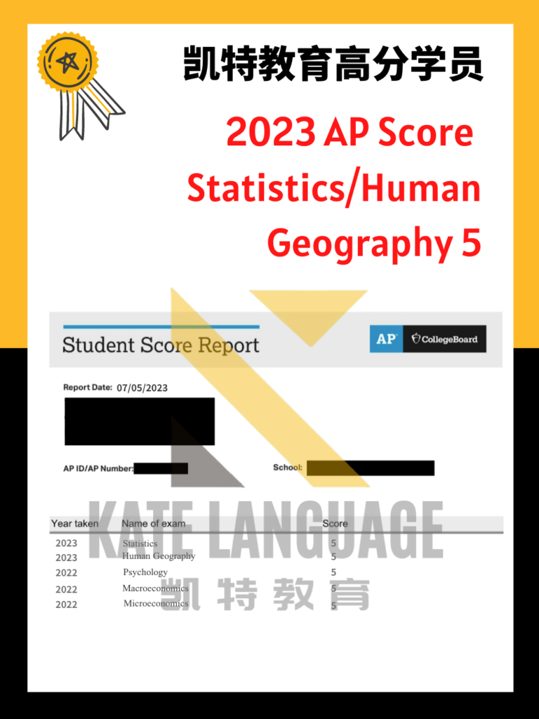 AP® courses and High Score - AP Statistics Human Geography 5